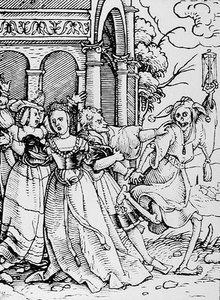 Death and the Courtier by Hans after Holbein the Younger