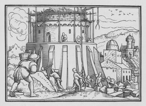 The Tower of Babel, Genesis XI, 4 by Hans after Holbein the Younger