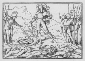 Thirty-One Kings Smitten by Joshua by Hans after Holbein the Younger