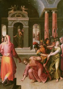 The Adulteress by Hans or Jan Vredeman de Vries