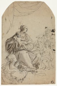 Madonna and Child with Saints Elizabeth, John and Anne by Hans von Aachen