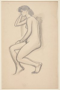 Seated Female Model, Seen from the Side