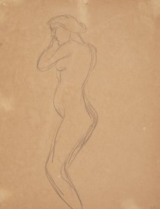 Standing Female Model Seen in Profile
