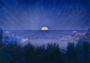 Moon Rise by Harald Oscar Sohlberg