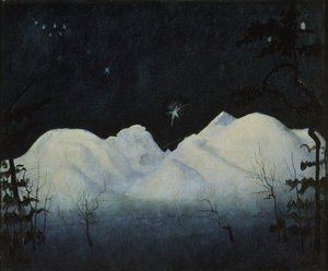 Winter Nights in the Mountains by Harald Oscar Sohlberg