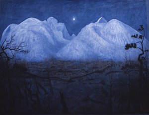 Winter nights in the mountains by Harald Oscar Sohlberg