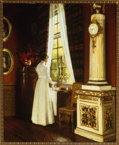 H. Slott-Møller, Morning Coffee / Painting, 1914