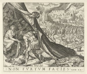Achan Buries the Loot in His Tent by Harmen Jansz Muller