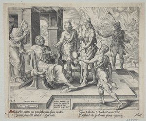 Blessed are the Poor in Spirit. Job Receiving the Ill News of His Misfortune by Harmen Jansz. Muller