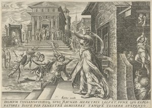 Rahab Lets the Spies Escape Through the Window (series title) by Harmen Jansz Muller