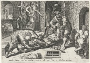 Wicked Servant Thrown into a Dark Dungeon by Harmen Jansz Muller