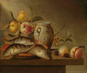 Still Life with Earthenware Jar by Harmen Steenwijck