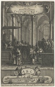 Church Interior (Title Page for: P. de Witte, Catechizatie over den Heidelbergschen catechismus, 1657)
