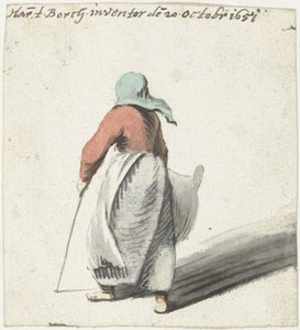 Walking Woman, from Behind by Harmen ter Borch