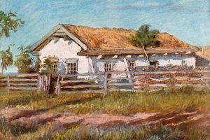 A Doukhobor House, Near Veregin by Harold Copping