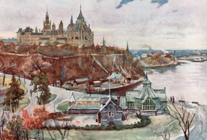 Houses of Parliament, Ottawa by Harold Copping
