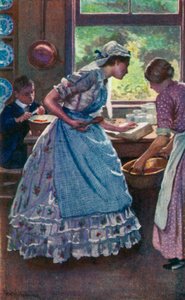 Illustration for Good Wives by Louisa M. Alcott by Harold Copping