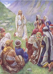 Lord, Teach Us How to Pray (Illustration from Pictures That Teach The Crown Series, 1920)