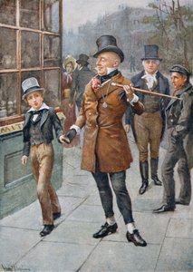 Mr Micawber Conducts David Home, illustration from 