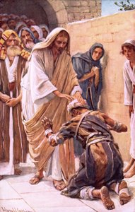 The Healing of the Leper by Harold Copping