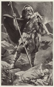 This poor deserted baby was found by a shepherd by Harold Copping