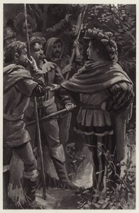 Valentine told them, that he was a man crossed by adversity, that he was going into banishment? by Harold Copping