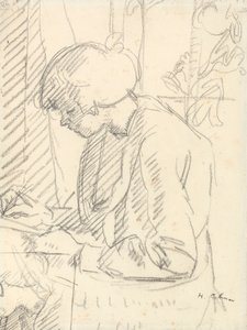 A girl writing