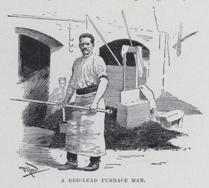 A red-lead furnace man