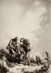 Stretcher Bearers by Harold James Mowat