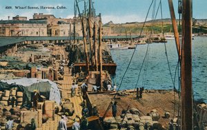 Wharf Scene, Havana, Cuba, 1910 by Harris Bros and Co