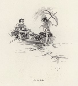 Man and Woman in a Rowing Boat on the Lake