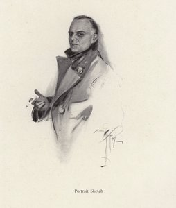 Portrait of a man smoking a cigarette by Harrison Fisher