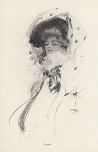 Portrait of a woman named Augusta by Harrison Fisher