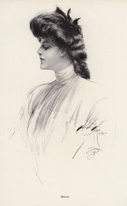 Portrait of a woman named Marcia by Harrison Fisher