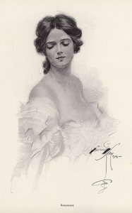 Portrait of a woman named Rosamond by Harrison Fisher
