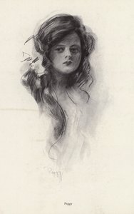 Portrait of a young girl named Peggy by Harrison Fisher