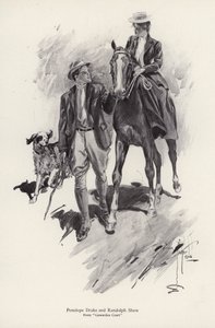 Two characters, Penelope Drake and Randolph Shaw from the novel, Cowardice Court, by George Barr McCutcheon by Harrison Fisher