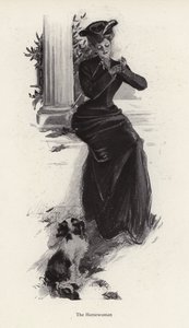 Young woman and her dog waiting to go horse riding