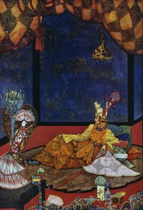 The nightingale, fairy tale by Hans Christian Andersen (1805-1875), illustration by Harry Clarke (1890-1931)
