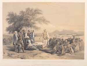 Interview between Col Hare, Lieut. Governor, and the Caffre Chiefs, at Block Drift