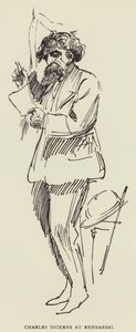 Charles Dickens at Rehearsal by Harry Furniss