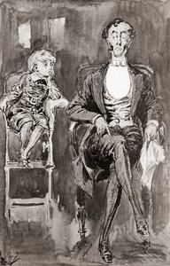Illustration by Harry Furniss for the Charles Dickens novel Dombey and Son by Harry Furniss