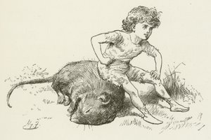 Illustration for Sylvie and Bruno by Harry Furniss