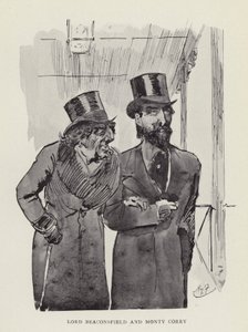 Lord Beaconsfield and Monty Corry by Harry Furniss