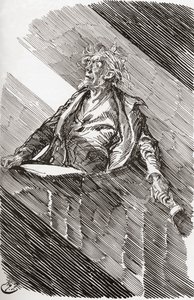 Magwitch Under Sentence of Death. "A broad shaft of light came in through the great windows of the court. Rising for a moment, a distinct speck of face in this ray of light, the prisoner said, 