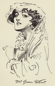 Mrs Brown Potter by Harry Furniss