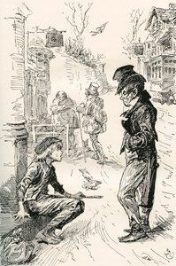 Oliver Falls in with The Artful Dodger by Harry Furniss
