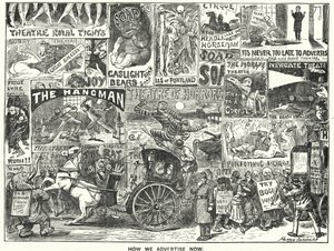 How We Advertise Now (engraving) by Harry Furniss