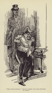 The Little Admiral leaving Albany for some function at court by Harry Furniss