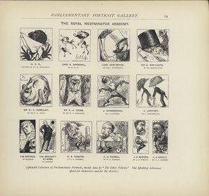The Royal Westminster Academy - Imagining How Politicians Might Paint Each Other by Harry Furniss